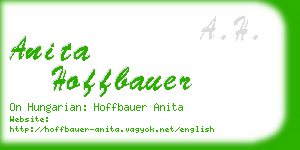 anita hoffbauer business card